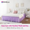RIMELA Bed Skirting Queen Size Lilac Purple Bed Skirt 18