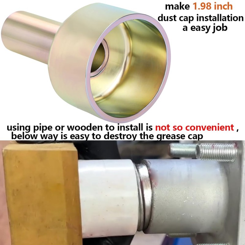 BgfWssh Trailer Dust Cap Installation Tool 1.98 inch Trailer Dust