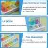 HANHOST 7-Day Pill Organizer (Rainbow) | AM/PM Weekly Pill Case