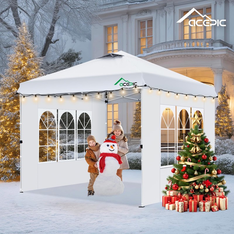 Acepic 2Pcs Instant Canopy Tent Sidewalls for 10x10 Pop-Up Canopy,