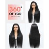 Straight Human Hair Wigs for Black Women,13x4 HD Lace Front