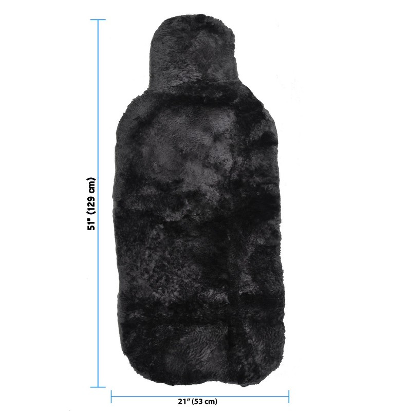 Eurow Genuine Australian Sheepskin Sideless Seat Cover - Gray