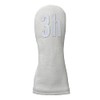 Leather Headcover Number HC1122 UT#3 White, white