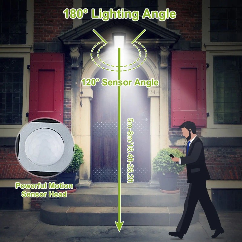 IP65 Waterproof 100LED Solar Powered Wall Lamp Outdoor Motion Sensor