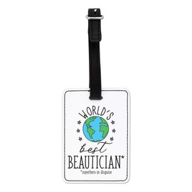 Gift Base World's Best Kosmetiker Optischer Kofferanhänger mit Schwarz Riemen