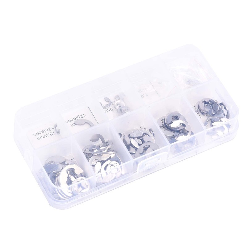 120PCS Snap Rings Assortment Kit Corrosion Resistant Stainless Steel Retaining