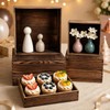 Arttown 6-Pack Buffet Risers and Stands for Food Display Wood