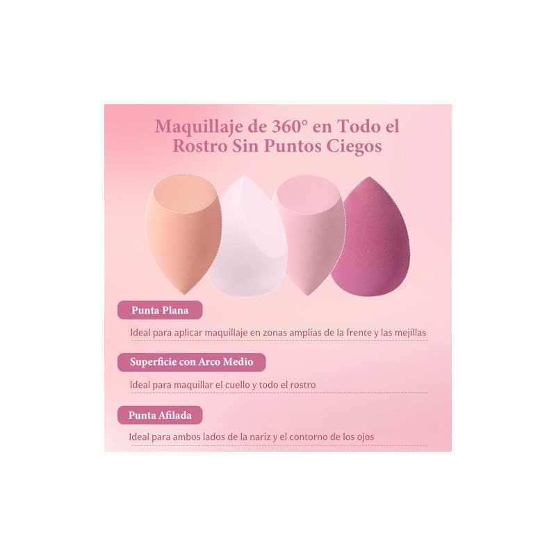 20 Piezas Set de Esponjas Maquillaje, Beauty Blenders