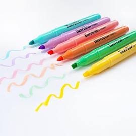 Barrilito Marcatextos Tonos Pastel Punta Cincel 3.5mm, Blister 6 Piezas