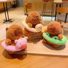 New Summer Capybara Plushie Swimming Ring Capybara Pendant Capri lf1917 Frog Green - Swimming Ring Capybara + Normal Circle 10ea