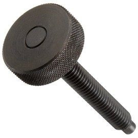 TE-CO 43810 Dog Point Knurled Head Screw Black Oxide, 5/16-18 Thread x 2-1/2" Lg (2-Pack)