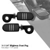 YHMTIVTU Black 1 1/4" 32mm Engine Guards Highway Foot Peg