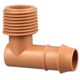 Gardrip 1/2 Inch Threaded Drip Irrigation Male Adapter：Drip Irrigation Universal PVC Adapter 1/2" Male Pipe Thread (MPT) x 1/2" Barb Elbow Swing Pipe Irrigation Fittings (10 Pack)