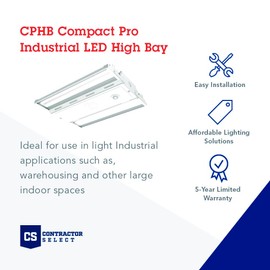 Lithonia Lighting CPHB 18LM MVOLT 40K Compact PRO LED Bay Light, High Bay, 18000 Lumens, 4000K Light