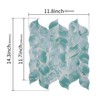 5 Sheets Ivy Glass Mosaic,Stick Tile for Kitchen Backsplash,Leaf Shape