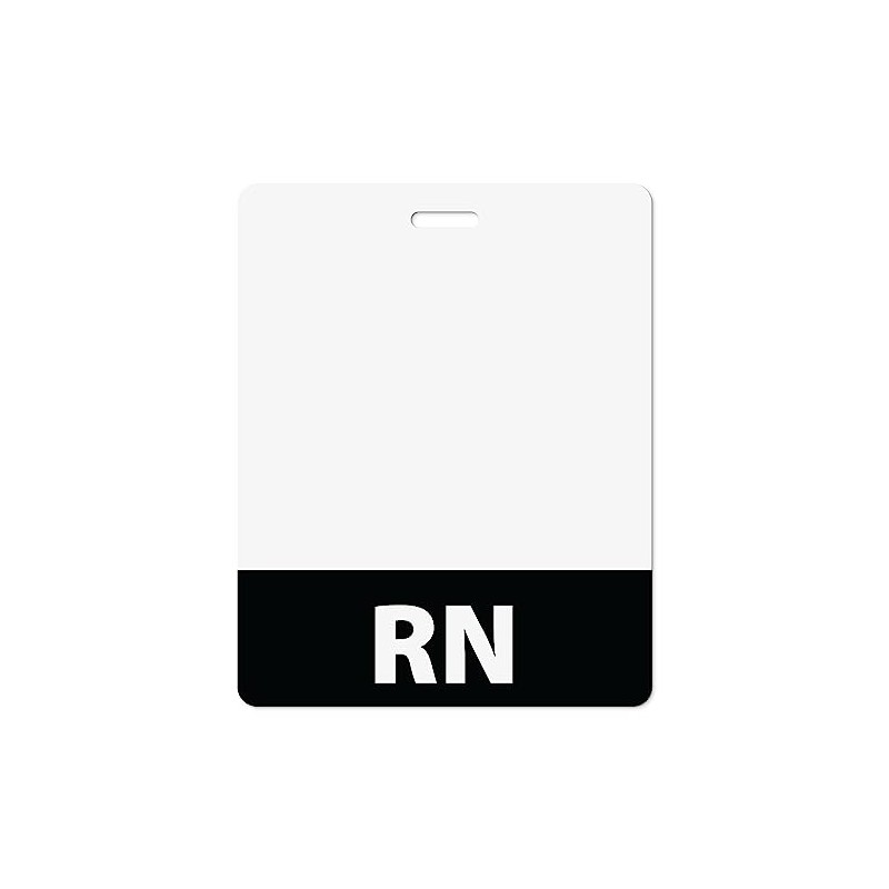 RN Badge Buddy- Black - Horizontal Oversized - Print On
