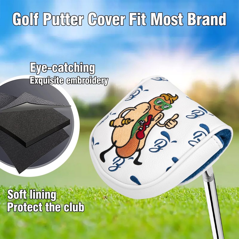 Golf Putter Covers DF3 Mallet Putter Putter Headcover Hot Dog