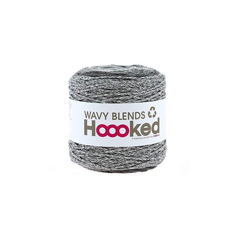 Hoooked Wavy Blends Recycled Yarn (Silver White)