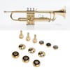 Trumpet Valve Finger Button Metal and Abalone Shell Trumpet Valve