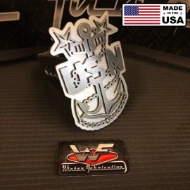 WinterFab US Navy Master Chief Insignia Two Layer Hitch Cover 1/8" Steel - USN Military