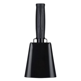 Jinsihou 8' Steel Cow Bell with Handle, Noise Maker Cowbell, Cheering Loud Hand Call Bell for Sport Events Football Soccer Hockey Baseball Basketball Games Party Concert Graduations School Wedding Farm Ranch