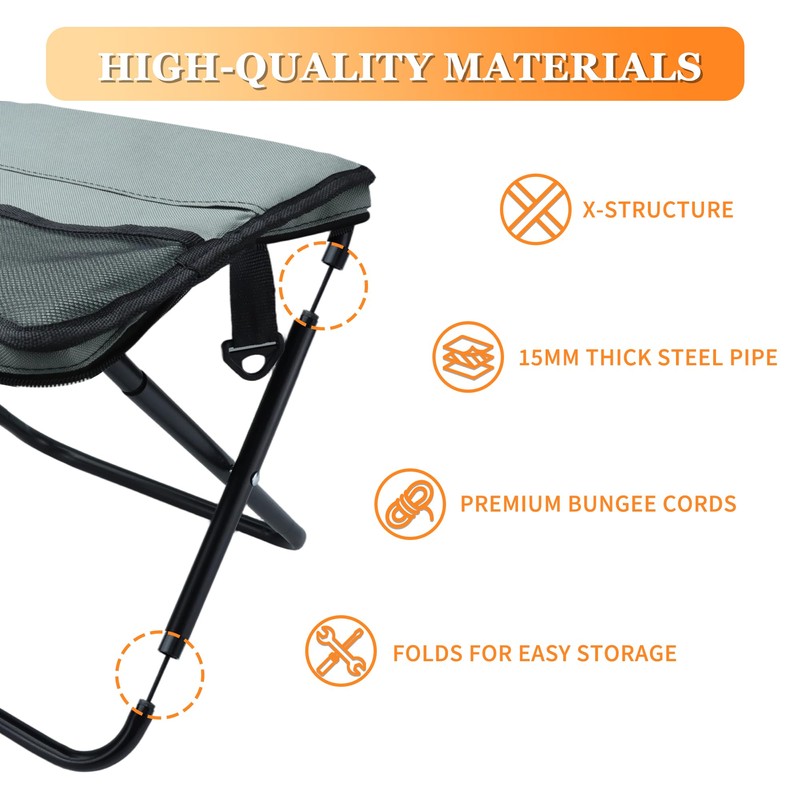 SHENGHUISS Foldable Backpack Stool,Heavy Duty Pocket Chair for Adults,Comfortable Ultralight