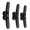 Rustic Weathered Black Cast Iron Boat Cleat Wall Hooks, Nautical