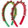 Christmas Headband, Pack of 2 Christmas Hair Accessories with Red