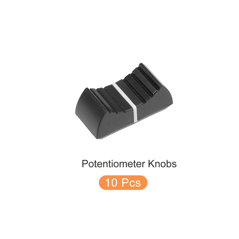 Rebower Potentiometer Mixer Fader Cap Flat Button, [for 4x1.2mm Shaft