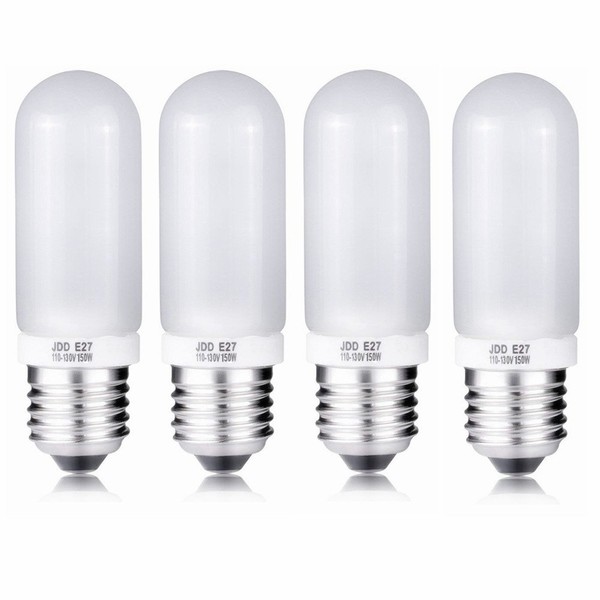 YOTOM 4X 150W Modeling Lamp Bulbs, 110V-130V Frosted Halogen Replacement Light Bulb for Photo Studio Strobe (150W)