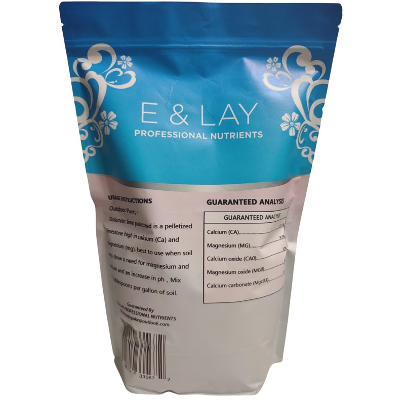 E & LAY PROFESSIONAL NUTRIENTS Dolomite Lime GRANULES (5LB)