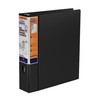 QUICKFIT 2-Inch Heavy-Duty Binder, Double-Hinged, D-Ring, Finger-Hole, Black (28031)