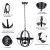 DLLT Vintage Pendant Hanging Light Fixtures, Flush Mount Ceiling Chandelier