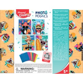 Maped - Creativ Photo Mosaics 12 Piece Kit - Crafting with Mosaic Kits - Sparks Creativity - Mess-Free Fun - Travel-Friendly Design - All-Inclusive Kit - Reusable Packaging