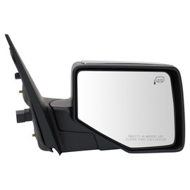 TRQ Right Mirror with Heat with Chrome Cover Passenger Side Compatible with 2006-2010 Ford Explorer 2007-2010 Explorer Sport Trac FO1321418