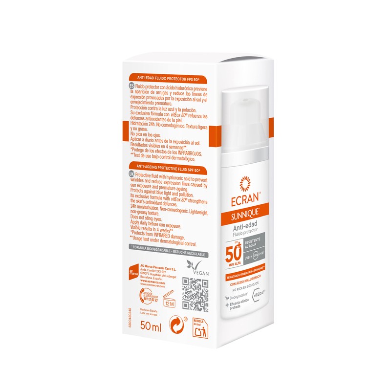 ECRAN SUNNIQUE Anti-Ageing Facial SPF50+ 50 ml