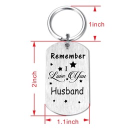 Resdink Husband Valentines Day Keychain Gifts from Wife - Sentimental Husband Birthday Present for Men Him, Fathers Day for Husband