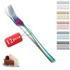 Kyraton Rainbow Dinner Forks Set of 12 Pieces, 20.8cm Titanium
