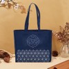 WEBEEDY Sashiko Handbag Kit DIY Floral Sashiko Template Tote Bag