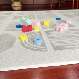 Simple Kid Co. Soft Non-Toxic EVA Foam Play Mat Set 4 x 6 feet | Interlocking Tiles | Baby, Toddler, Children (Interlocking Tiles, Stones)