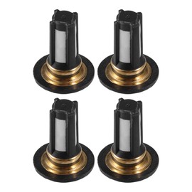Partuto Fuel Injector Filter Basket - Car Rebuild Repair Kit - for Honda Plastic Black - 4 Pcs