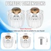 Ryutain Transparent Crystal Shower Knob Replacement 2 Piece Dual Control