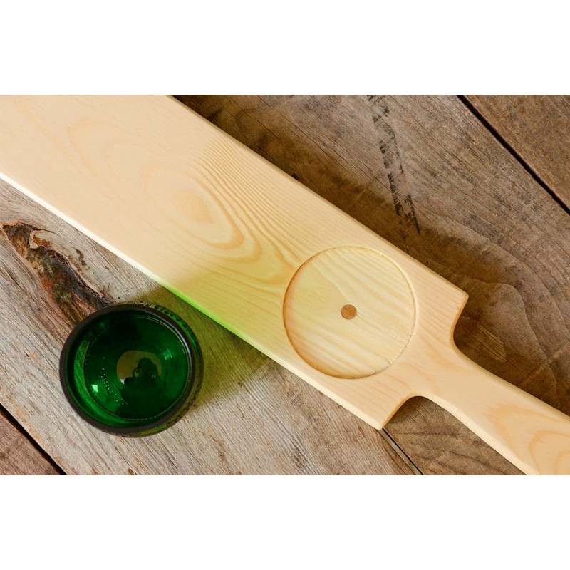 Eco-friendly Handmade pine baguette French bread board with glass dish,