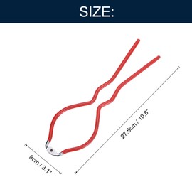 uxcell 1Pcs 10.8" x 3.1" Bottle Wrench Jar Opener Wrench Canning Jar Wrench Made of Plastic and Stainless Steel Red