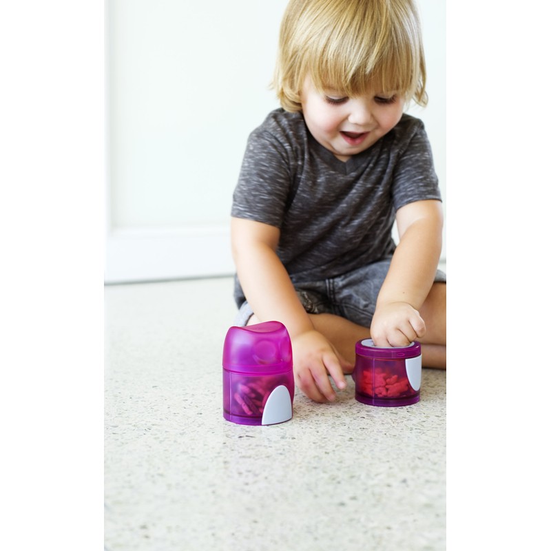 Boon B460 Contenedor Búho, morado/verde