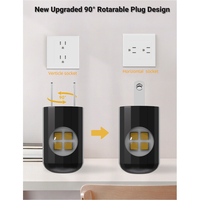 6 Pack LED Night Lights with Dusk to Dawn Sensor,