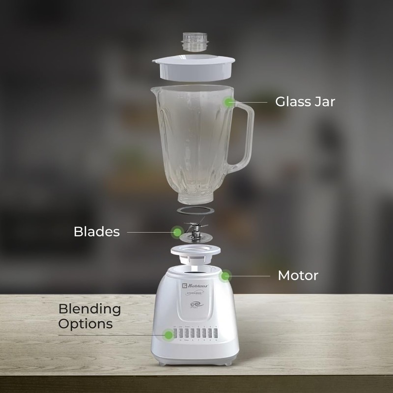 Koblenz 51-oz Glass Jar Blender, 10 Speed and 2 Pulse