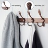 TICONN Wall Mounted Coat Rack, Five Heavy Duty Tri Hooks