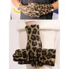 Azyekiny Women Leopard Print Touchscreen Gloves Womens Animal Printing Wool
