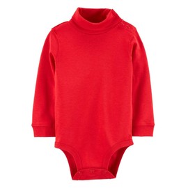 Carter's Baby Girls' Cotton Turtleneck (Red Bodysuit, 24 Months)